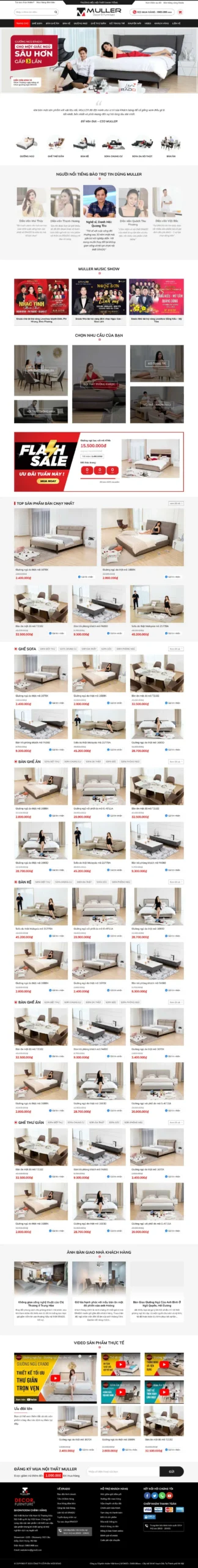 Website Nội Thất 34 giao diện website bán hàng nội thất hiển thị sản phẩm và khuyến mãi chuyên nghiệp