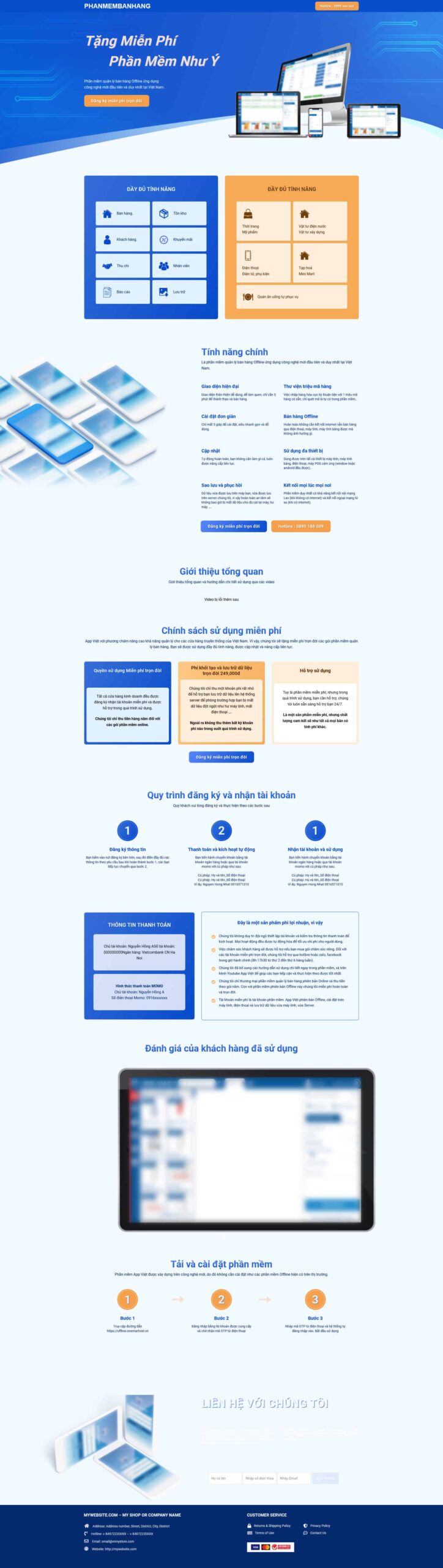 Website Phần Mềm Bán Hàng – giao diện website giới thiệu phần mềm quản lý bán hàng chuyên nghiệp, bố cục rõ ràng.