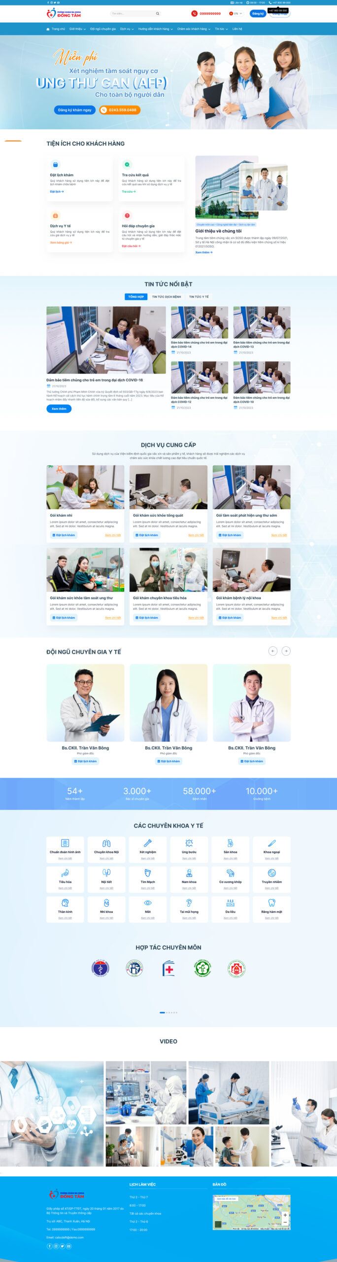 Website Phòng Khám Tiêm Chủng đội ngũ bác sĩ phòng khám
