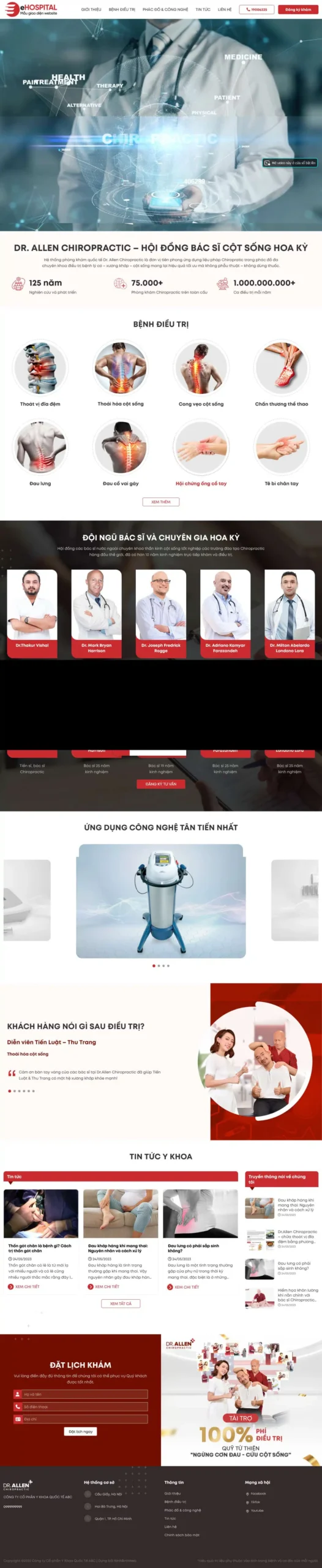 Website Phòng Khám Y Tế giao diện website phòng khám y khoa chuẩn SEO cho cơ sở y tế kinh doanh dịch vụ chăm sóc sức khỏe