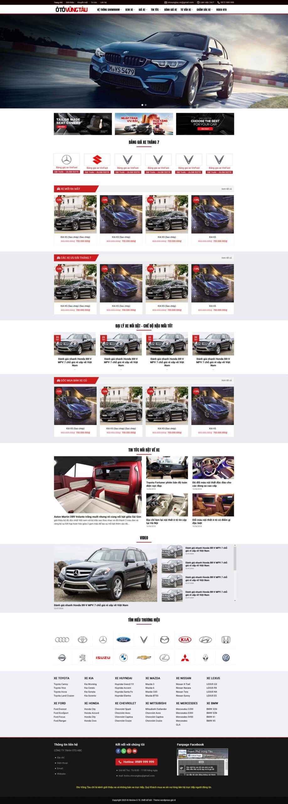 Website Review Các Hãng Oto giao diện website tin tức review và đánh giá các hãng ô tô chuyên nghiệp