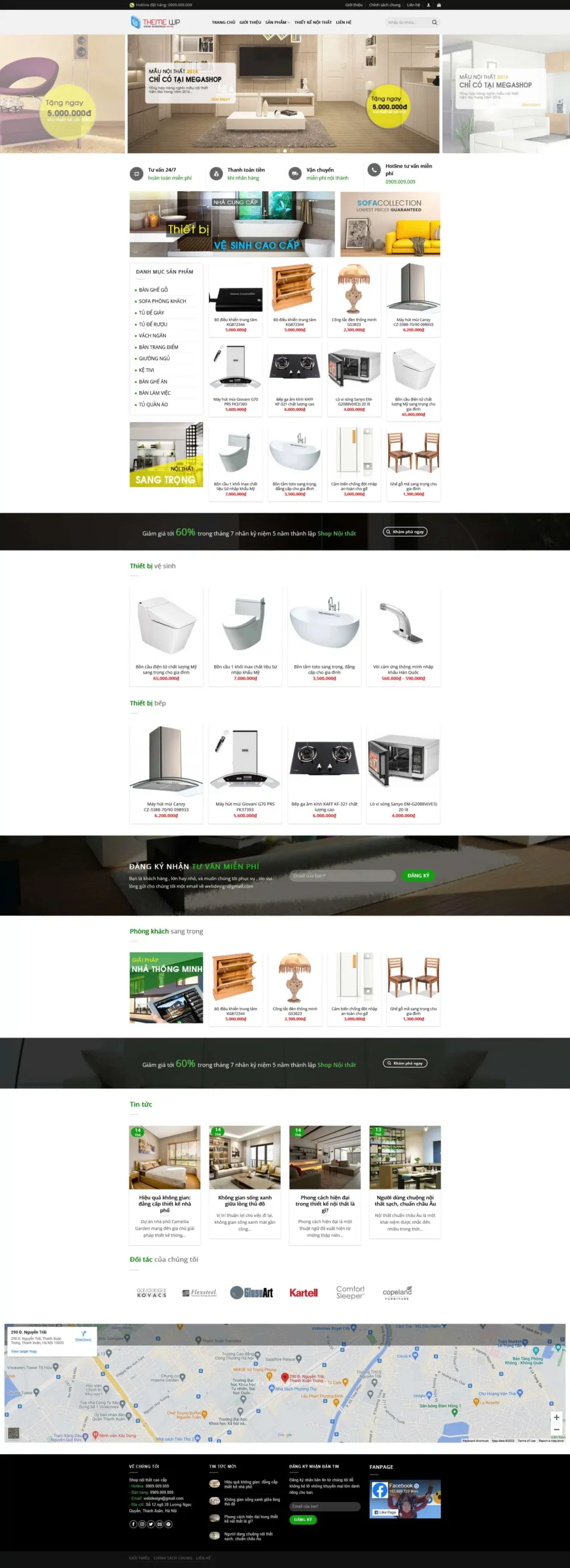 Website Shop Nội Thất giao diện website bán hàng nội thất và thiết bị gia đình chuyên nghiệp