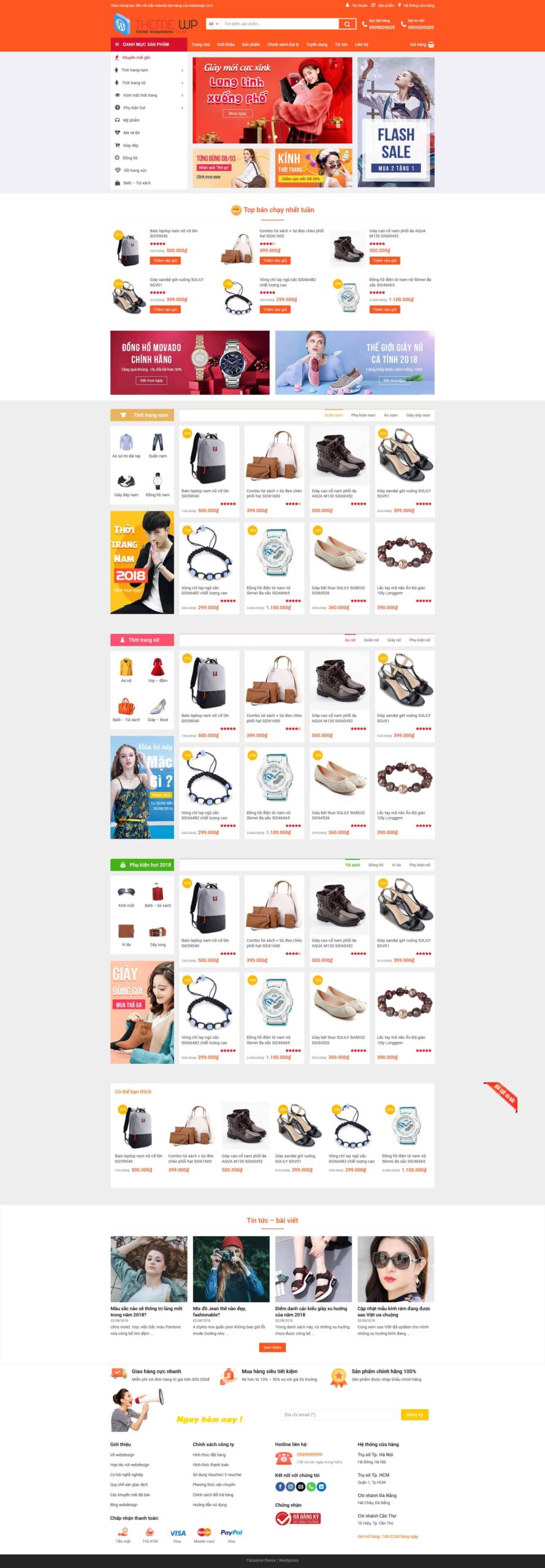 Website Shop Thời Trang 02 giao diện website bán hàng thời trang chuyên nghiệp