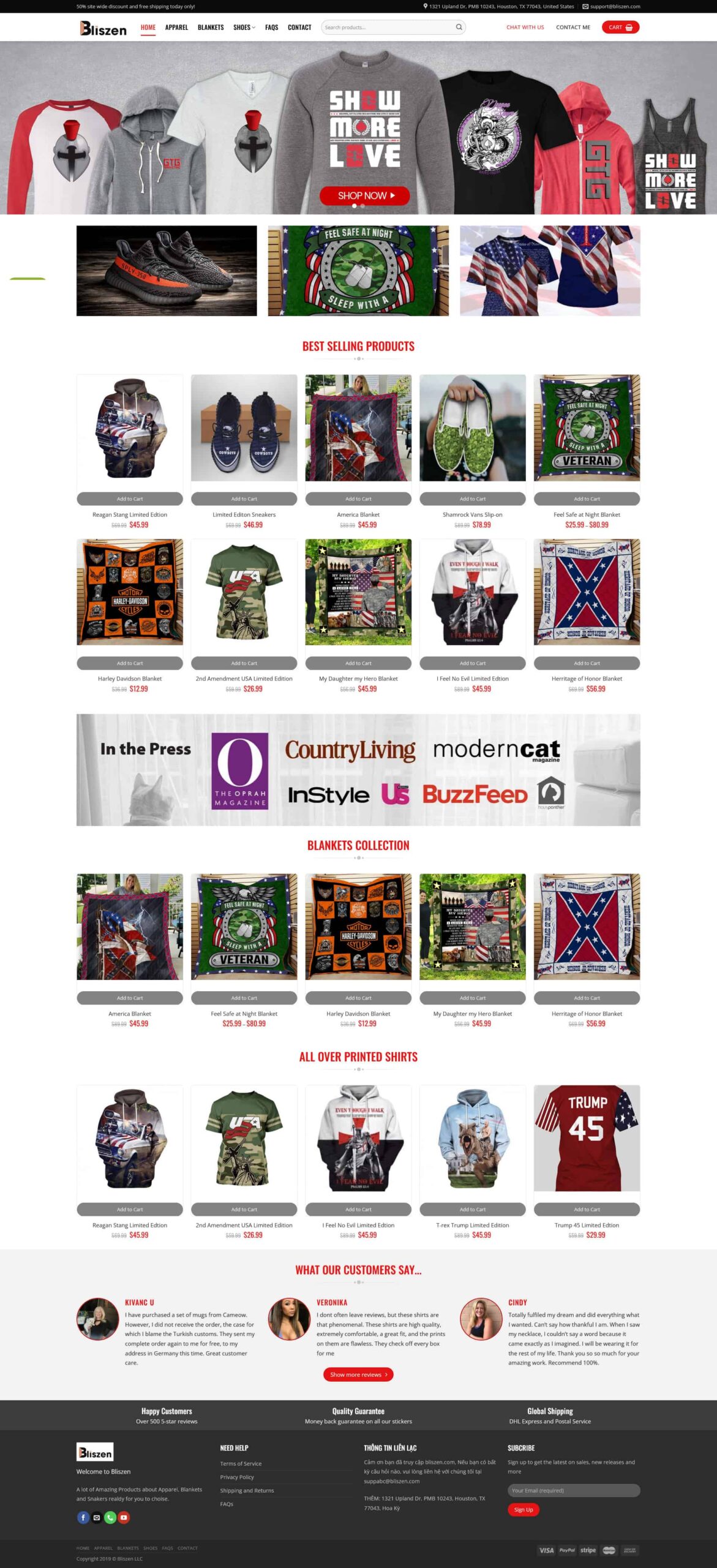 Website Shop Thời Trang Pod giao diện website bán hàng POD chuyên nghiệp