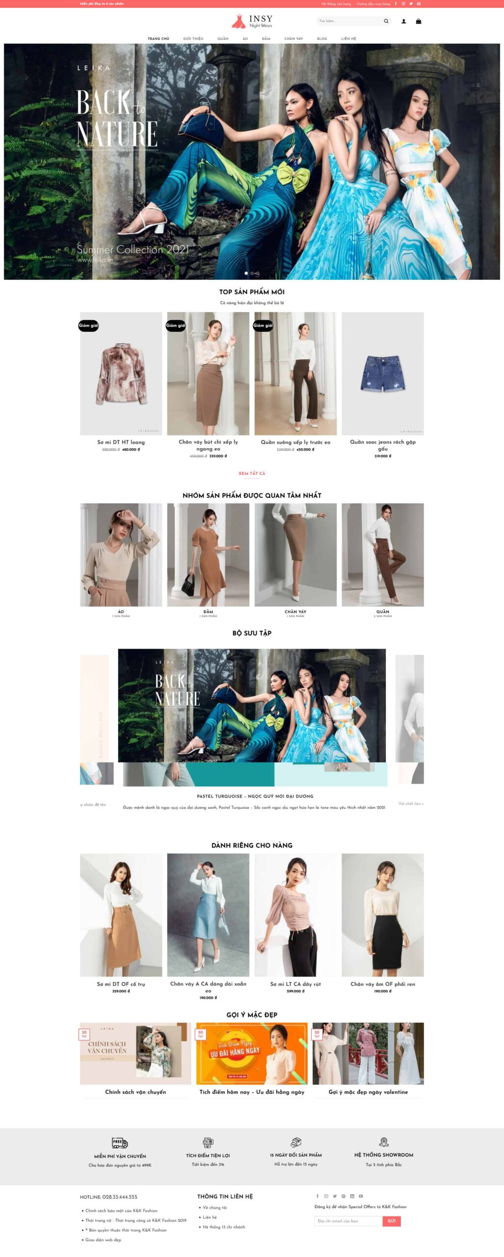 Website Shop Thời Trang giao diện website thời trang nữ

