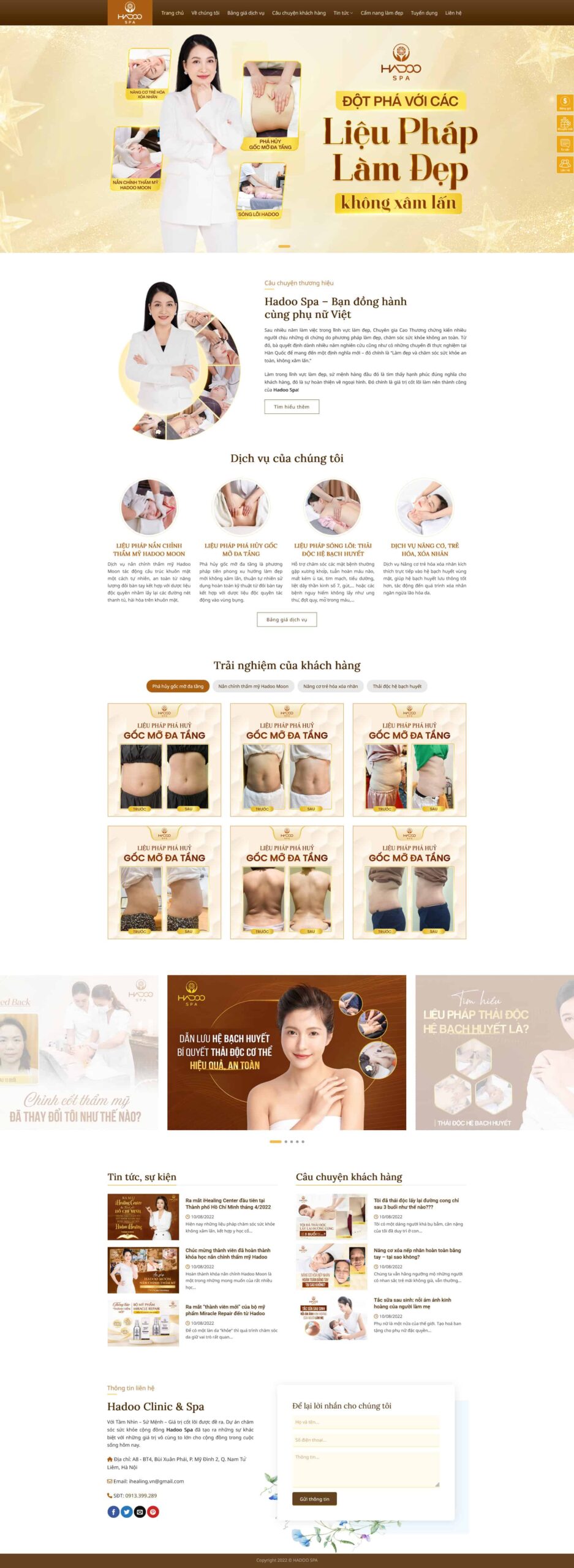 Website Spa 10 giao diện website spa liệu pháp làm đẹp không xâm lấn chuyên nghiệp