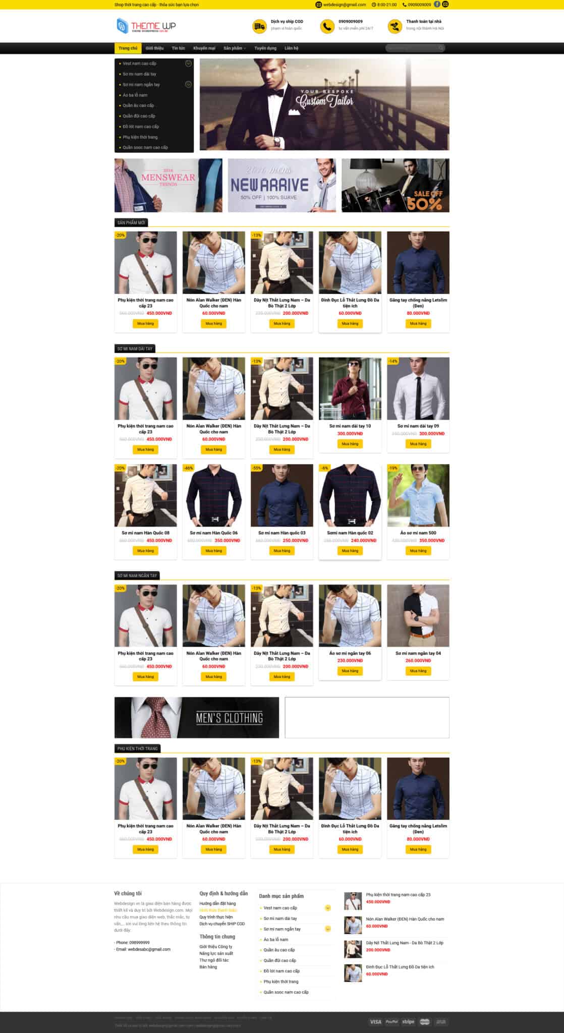 Website Thời Trang 02 giao diện website bán hàng thời trang chuyên nghiệp