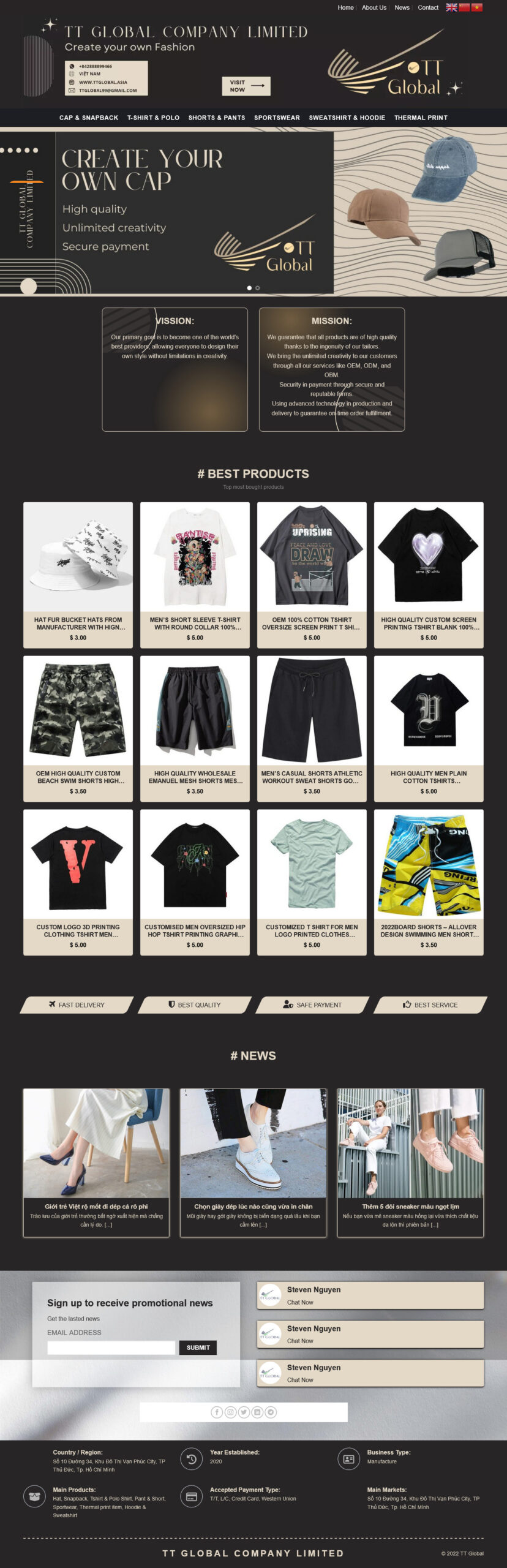 Website Thời Trang 04 giao diện website bán thời trang và sản xuất may mặc chuyên nghiệp