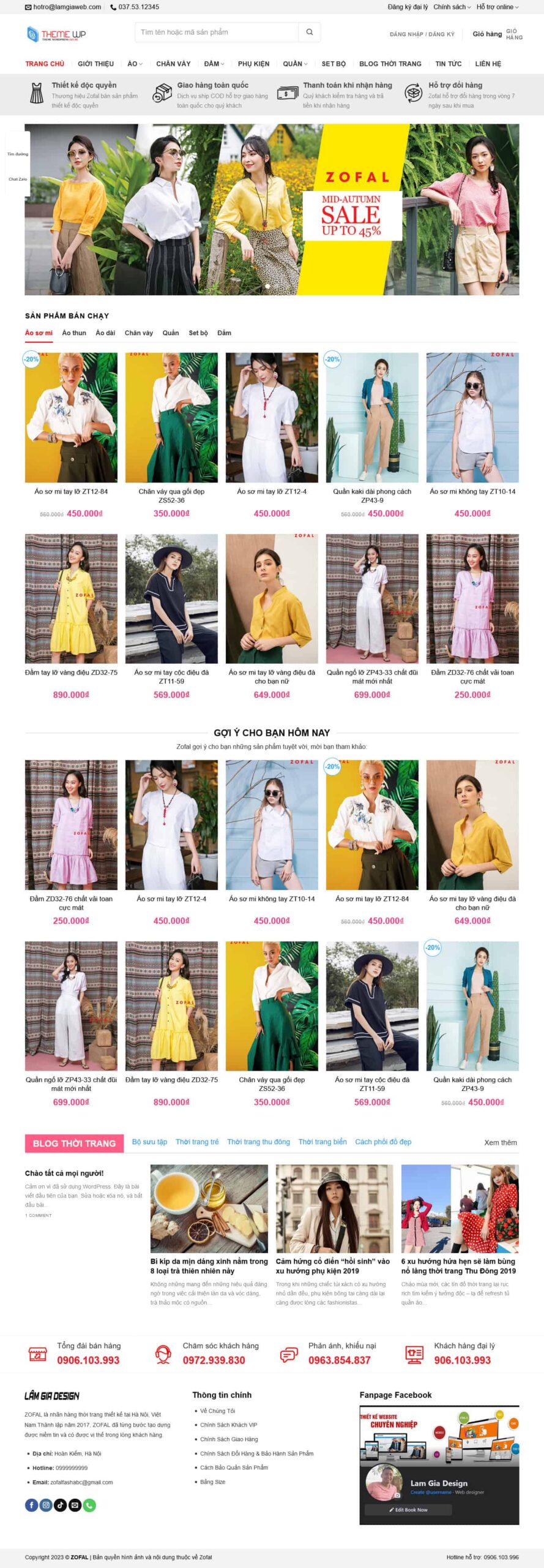 Website Thời Trang 07 giao diện website bán thời trang nữ
