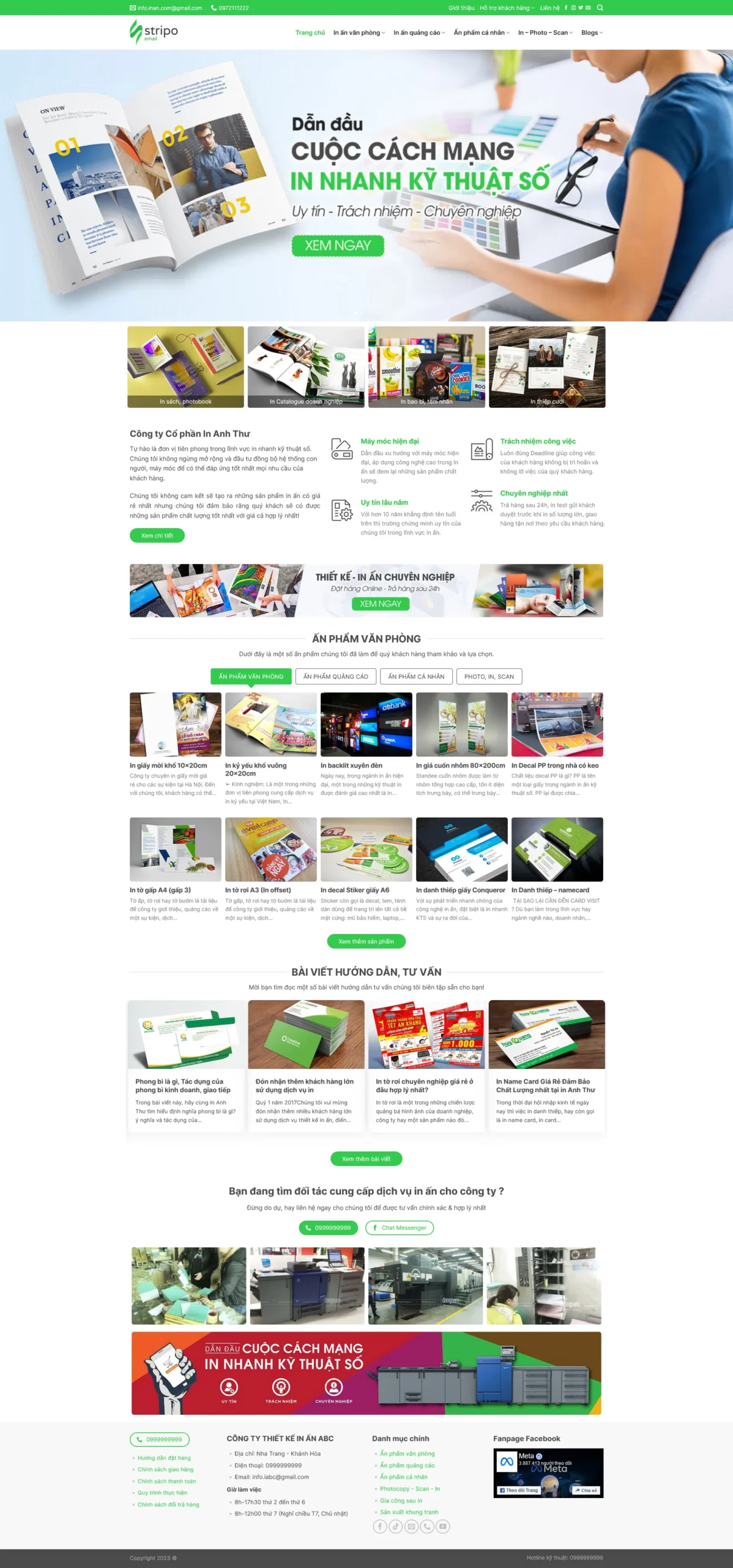 Website Tiệm In Ấn – giao diện website dịch vụ in ấn và in nhanh kỹ thuật số chuyên nghiệp