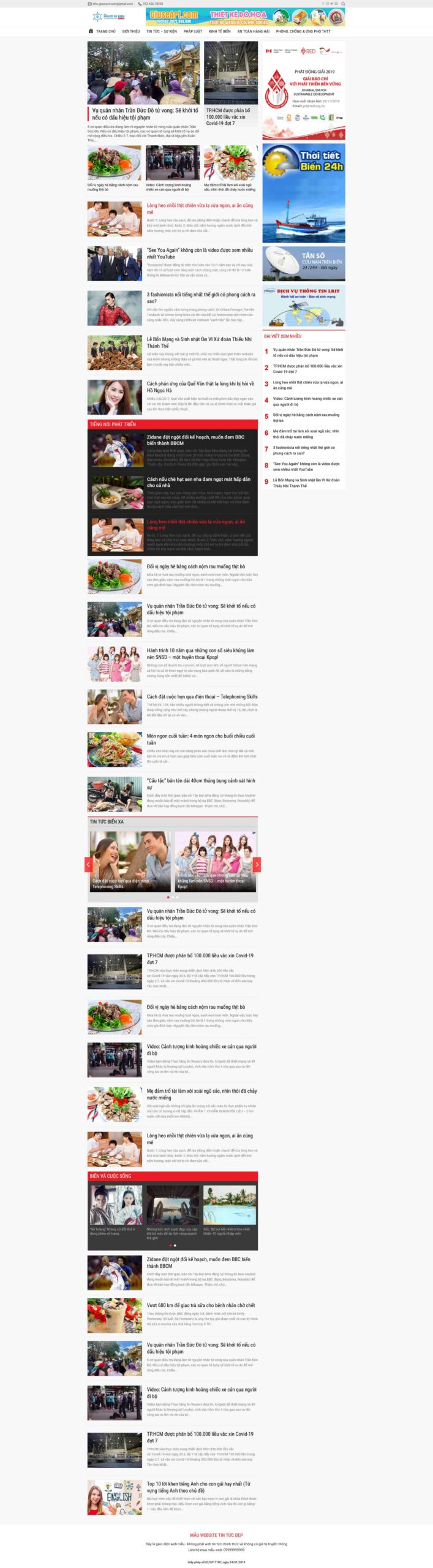 Website Tin Tức 03 giao diện website tin tức tổng hợp chuyên nghiệp