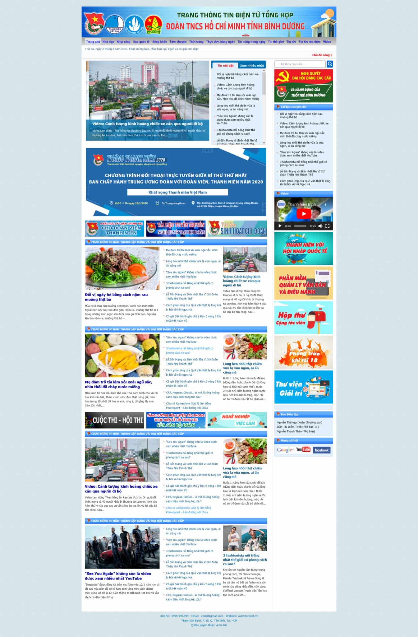 Website Tin Tức 09 giao diện website tin tức tổng hợp và cổng thông tin điện tử chuyên nghiệp