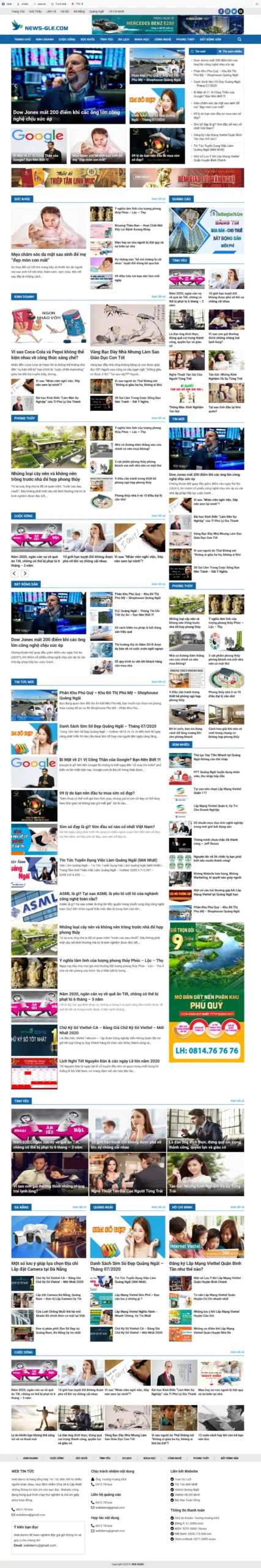 Website Tin Tức 15 giao diện website tin tức tổng hợp chuyên nghiệp