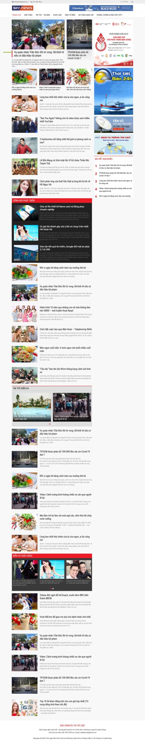 Website Tin Tức 17 giao diện website tin tức tổng hợp chuyên nghiệp