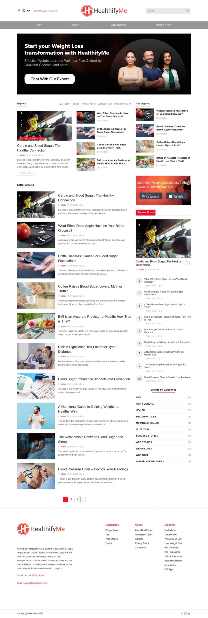 Website Tin Tức 18 giao diện website tin tức sức khỏe dinh dưỡng chuyên nghiệp