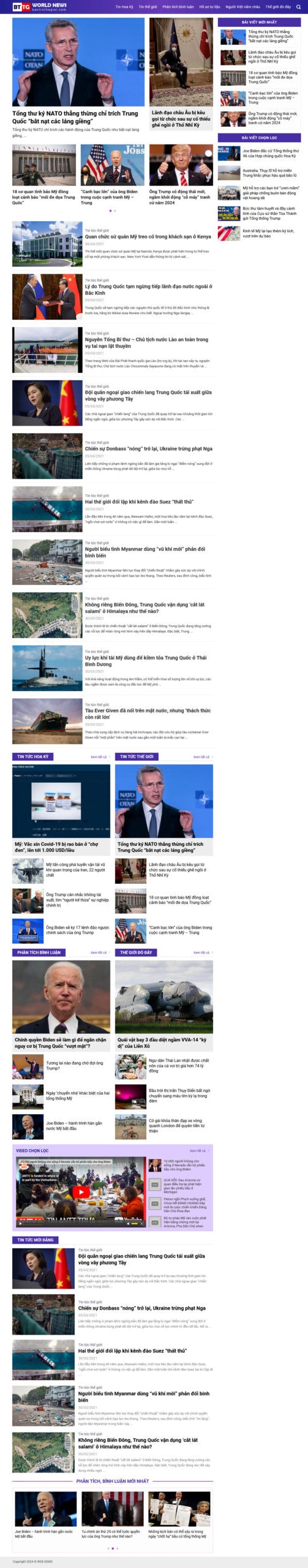 Website Tin Tức 19 giao diện website tin tức chuẩn báo điện tử hiện đại