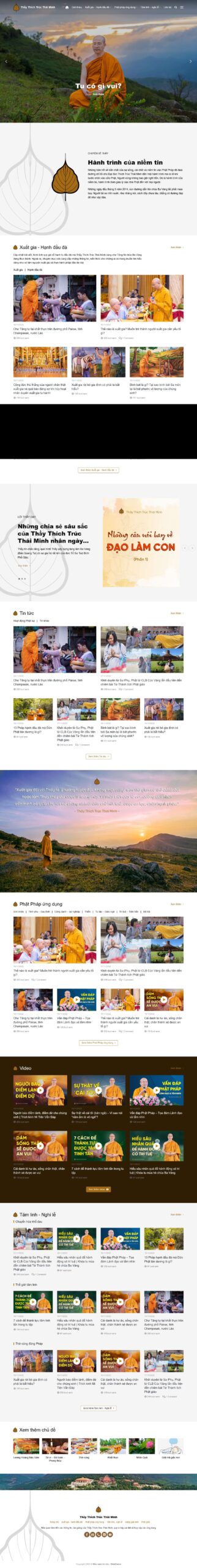 Website Tin Tức 21 Phật Giáo giao diện website tin tức Phật giáo truyền cảm hứng chuyên nghiệp