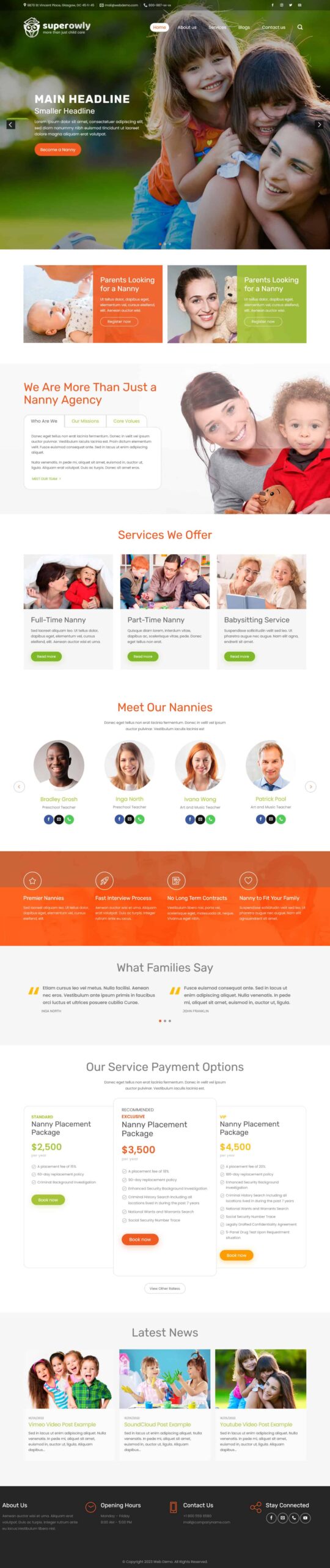 Website Trường Đào Tạo giao diện website dịch vụ giáo dục đào tạo và chăm sóc trẻ em chuyên nghiệp